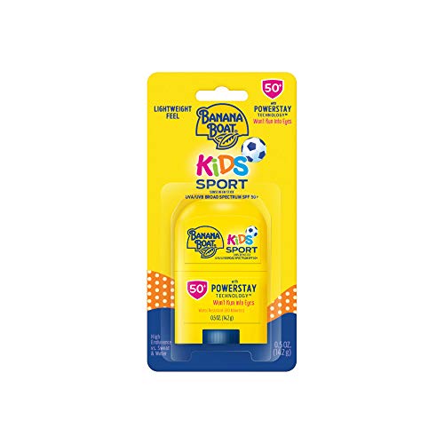 Banana Boat Sport Kids Sunscreen Stick SPF 50, 0.5oz | Travel Size Sunscreen for Kids, Childrens Sunblock SPF 50, Oxybenzone Free, 0.5oz