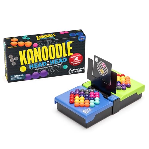 Educational Insights Kanoodle Head-to-Head - 3D Brain Teaser Puzzles for Kids, Spatial Puzzle Games for Adults, Teens and Kids, Problem Solving Toys and Logic Puzzles, Two Player Games