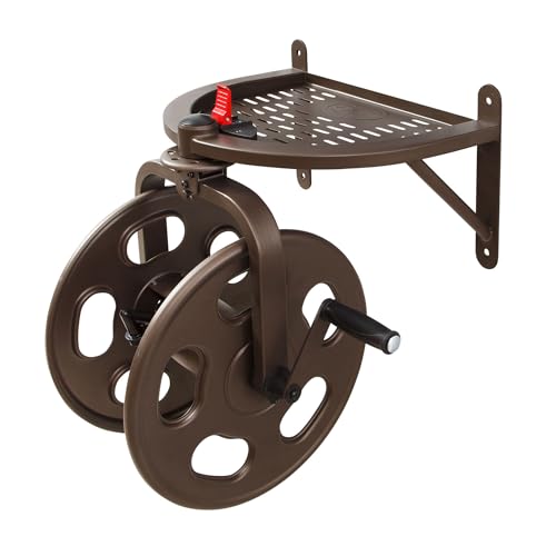 Liberty Garden Navigator Hose Reel, Bronze, with Flip Top
