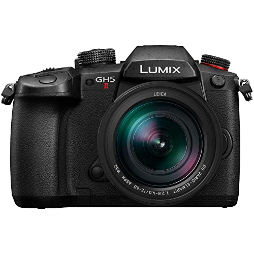 Panasonic LUMIX GH5M2, 20.3MP Mirrorless Micro Four Thirds Camera with Live Streaming, 4K 4:2:2 10-Bit Video, 5-Axis Image Stabilizer, 12-60mm F2.8-4.0 Leica Lens DC-GH5M2LK Black