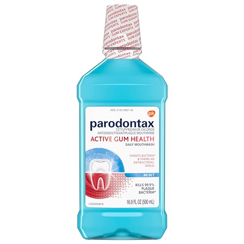 Parodontax Active Gum Health Mouthwash, Antiplaque and Antigingivitis Mouthwash, Mint, 16.9 Fl Oz