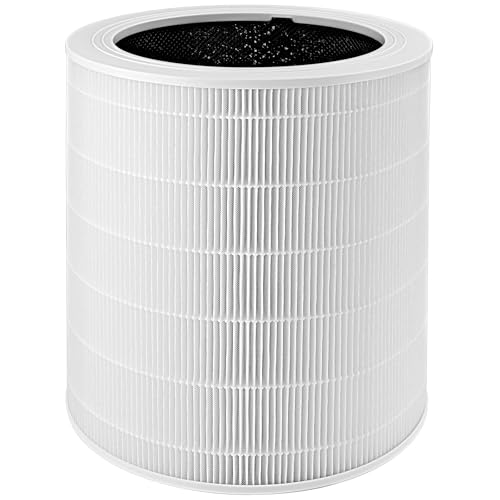 Core 600S Replacement Filter Compatible with LEVOIT Core 600S and Core 600S-P/600S-RF Air Purifier, High-Efficiency 3-in-1 True H13 HEPA Activated Carbon Filter (White)