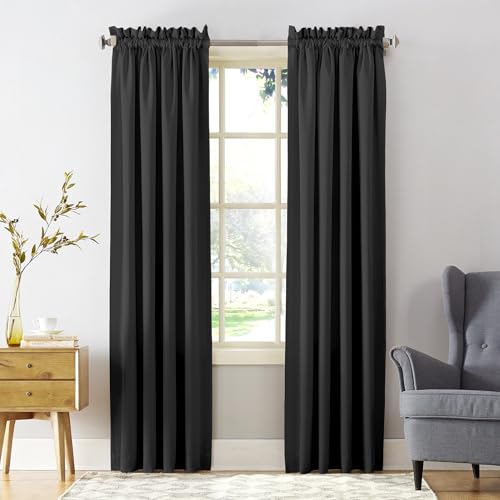 Sun Zero Barrow Energy Efficient Rod Pocket Curtain Panel Pair