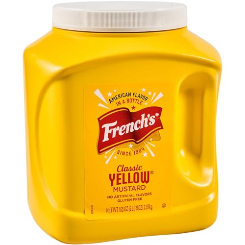 French's Classic Yellow Mustard, 105 oz - One 105 Ounce Bulk Container of Tangy and Creamy Yellow Mustard Perfect for Professional Use or for Refillable Containers at Home