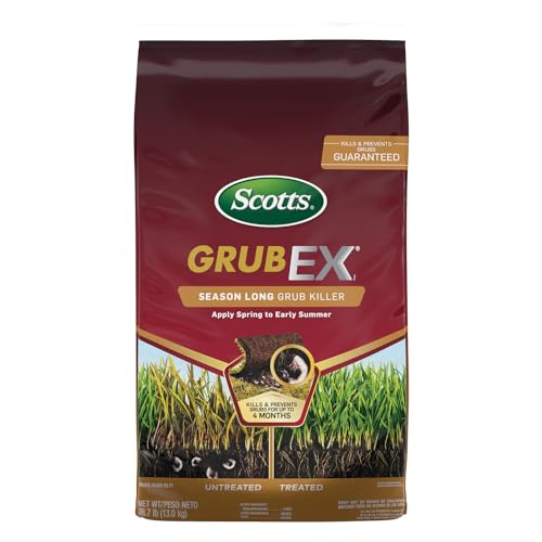 Scotts GrubEx1 Season Long Grub Killer for Lawns - Protects Lawns Up to 4 Months, 10,000 sq. ft., 28.7 lbs