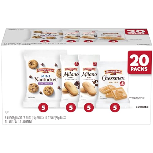 Pepperidge Farm Cookies Variety Pack, Snack Packs, 20 Pk