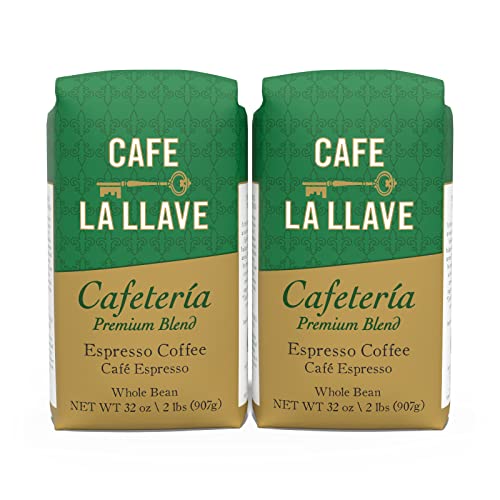Café La Llave Cafe La Llave Whole Bean Espresso Coffee, Dark Roast, 32 OZ