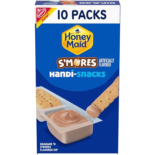 Handi-Snacks Honey Maid Graham Cracker Sticks 'N S'mores-Flavored Dip Snack Packs, 10 Snack Packs