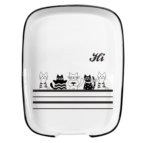 CAT Spoon Rest for Stove Top,Christmas Ceramic Utensil Holder for Modern Farmhouse Kitchen Décor, 2026 Holiday Affordable Christmas Gifts,Housewarming Gift