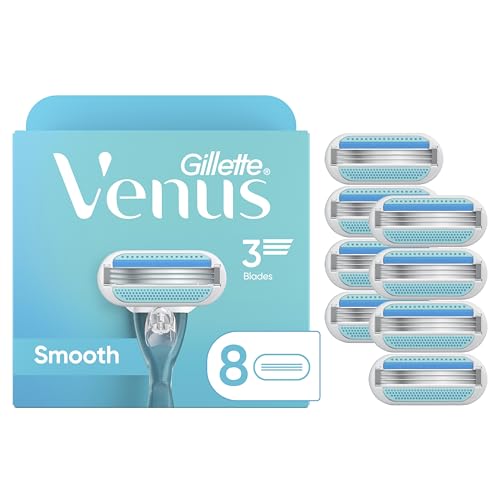 Gillette Venus Smooth Womens Razor Blade Refills, 8 Count, Lubracated to Protect the Skin from Irritation