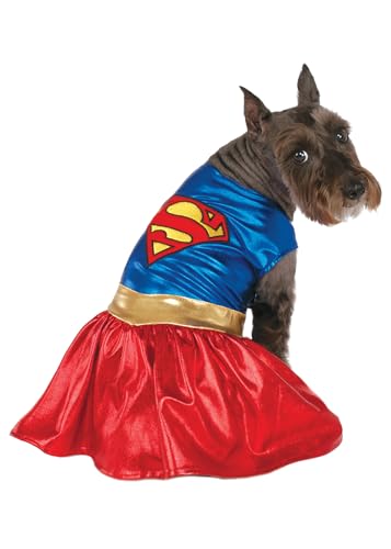 DC Comics Superheroes: Supergirl Pet Costume for For Dogs or Cats by Rubies, Large