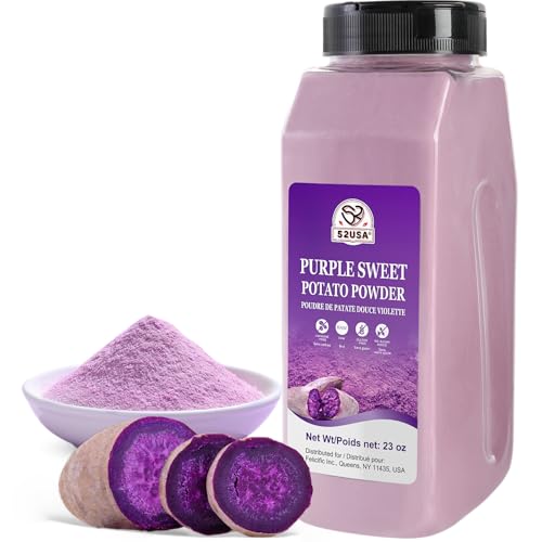 52USA Purple Sweet Potato Powder, Ube Powder 23oz(652g) | Natural Food Coloring, Purple Potato Powder | Gluten-Free, Vegan, Rich in Anthocyanins | Ube Powders for Baking, Smoothies, Desserts, Drinks