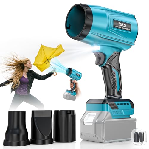 800,000 RPM Leaf Blower Compatible with Makita18V: Ecarke Cordless Dust Blower, Electric Turbo Jet Blower Handheld Battery Powered with Brushless Motor for Patio Garden Lawn(Tool Only, No Battery)