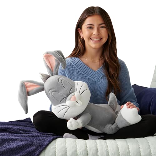 Jazwares Looney Tunes Bugs Bunny 18-inch Sleeping Plush - Ultrasoft Officially Licensed Warner Brothers Product Ages 2+