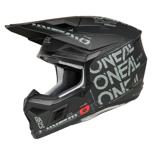 O'Neal 3 SRS Adult Helmet Static Black/Gray Small