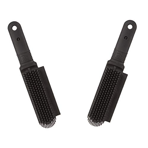 FURemover Plus Pet Hair Rubber Brush with Squeegee, Easily Remove Fur & Lint from Clothing, Carpets & Furniture, Gently Groom Dogs and Cats Wet or Dry, Black, (Pack of 12)