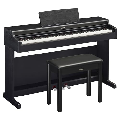 Yamaha YDP165 Console Digital Piano with Weighted 88-Key Graded Hammer 3 Action, CFX Concert Grand Piano Sound, Includes Bench (Black)