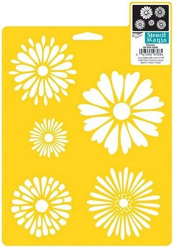 Delta Creative Stencil Mania Stencil, 7 by 10-Inch, 970720710 Daisies