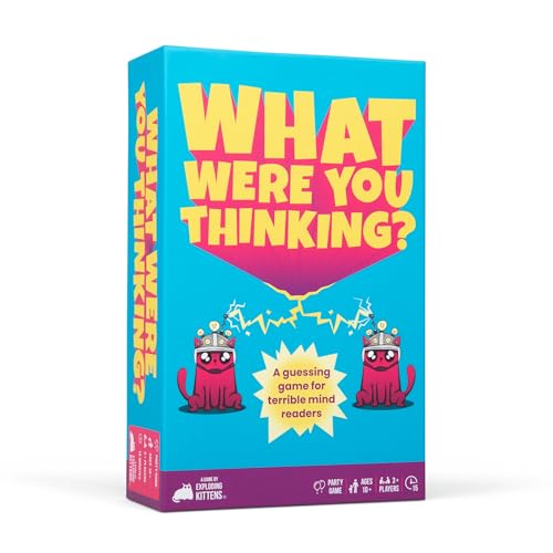 Exploding Kittens What were You Thinking? A Hilarious Guessing Board Game - Party Game for Ages 10 and up - Great for Adults, Teens, and Kids - 3 Players or More