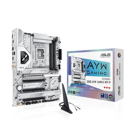 ASUS Z890 AYW Gaming WiFi W ATX Z890 Motherboard, Intel Core Ultra Series 2 Ready, Advanced AI PC-Ready, 16+1+2+1 Levels, DDR5, PCIe 5.0, Thunderbolt 4, USB Type-C, 4X M.2, Wi-Fi 7, 2.5GB LAN