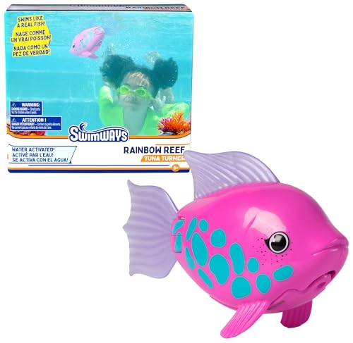 SwimWays Rainbow Reef Fish Toy, Kids Swimming Accessories & Water Toys, Learn to Swim Pool Toys for Kids Ages 5 & Up, Batteries Included, Tuna Turner