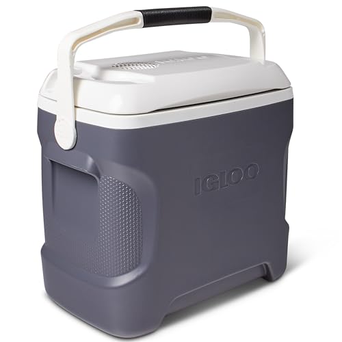 Igloo Thermoelectric Iceless 28Qt Electric Plug-in 12V Coolers, 28qt Iceless Gray