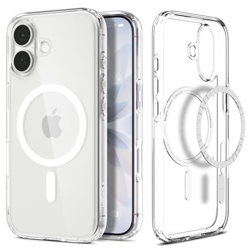 Spigen for iPhone 17 Case, Ultra Hybrid MagFit [TPU Covered Camera Control] [Anti-Yellowing] [Compatible with Magsafe] - Clear