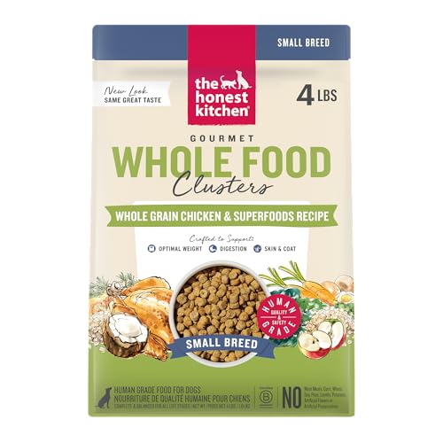 The Honest Kitchen Whole Food Clusters Small Breed Whole Grain Chicken Dry Dog Food, 4 lb Bag