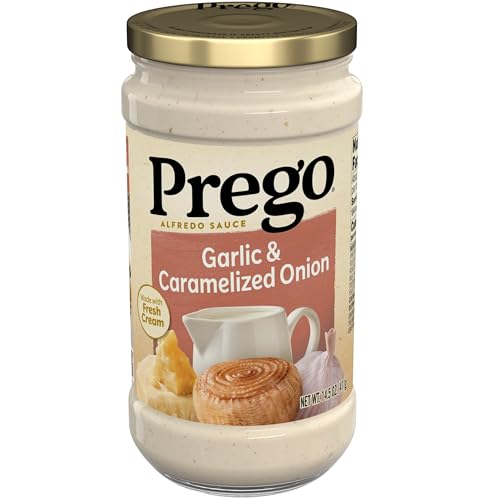 Prego Garlic and Caramelized Onion Alfredo Pasta Sauce, 14.5 oz Jar