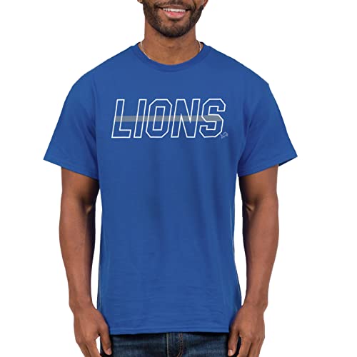 Junk Food Clothing x NFL - Detroit Lions - Championship Drive - Unisex Adult Short Sleeve Fan T-Shirt for Men and Women - Size X-Large