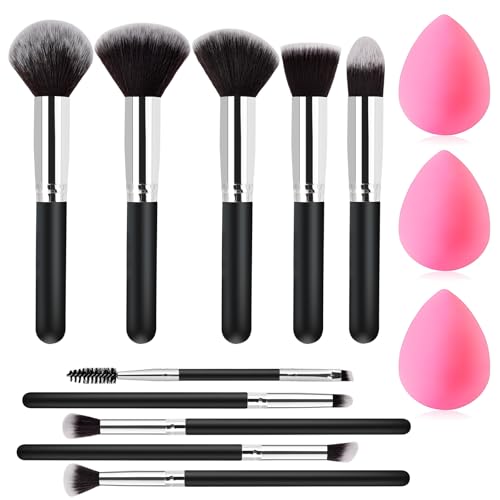 Makeup Brushes Set Gifts for Women, Gifts for Teen Girls Mom Wife Sister 13 Pcs Premium Kit with Foundation Concealer Blush Sponge Professional Beauty blenders Accessories for Mothers Day Birthday