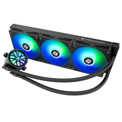 Thermalright Aqua Elite 360 V6 ARGB Black AIO CPU Cooler, ARGB PWM Cooler Fans with 2000RPM, for Intel LGA1150/1151/1155/1156/1200/1700/1851, AMD: AM4/AM5, 360mm Radiator