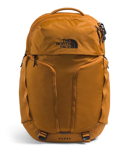 The North Face Surge Commuter Laptop Backpack - Daypack, Water Repellent, 15" Laptop Sleeve, Reflective Details, Timber Tan, One Size