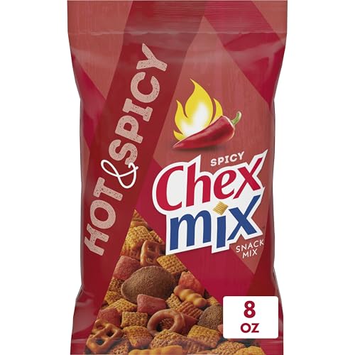 Chex Mix Hot and Spicy Savory Snack Mix, Snacks, 8 oz