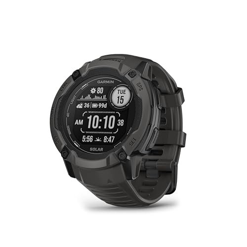 Garmin Instinct 2X Solar, Rugged GPS Smartwatch, Built-in Flashlight, Solar Charging Capability, Multi-Band GNSS, Graphite, NA/AUS/NZ (Renewed)