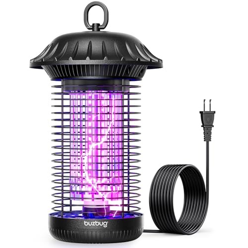 Buzbug LED Bug Zapper Indoor Outdoor, Up to 50,000 Hours Lifespan Lamps, 6.5 ft Power Cord, High-Voltage, Mosquito Zapper, Fly Trap Mosquito Trap, Fly Killer Fly Zapper -MO008C