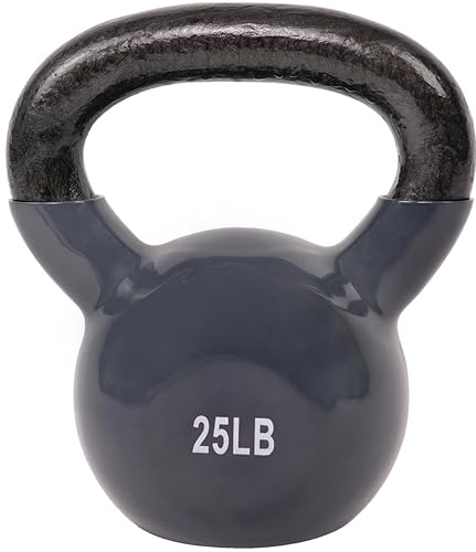 Sunny Health & Fitness Sunny Vinyl Coated Kettlebell (25-Pound)