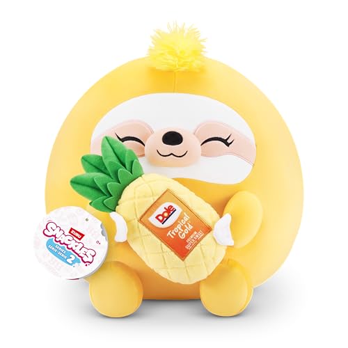 Snackles Series 2 Sloth & Dole 8 Inch Plush by ZURU, Ultra Soft Plush, Collectible Plush with Real Licensed Brands, Stuffed Animal, Giftable