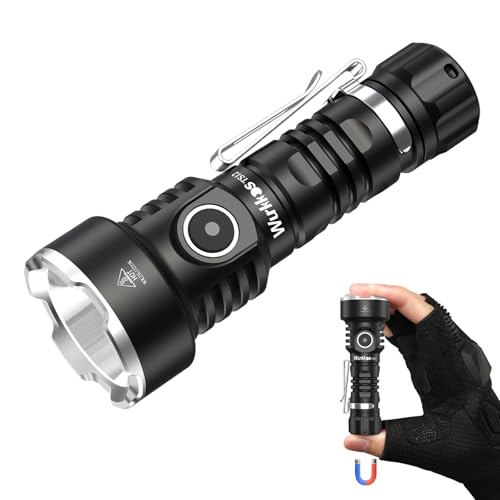 Wurkkos TS12 SFT25R LED Mini Flashlight Rechargeable,1350 High Lumens EDC Flashlight, Super Bright Small LED Flash Light, IP68 Waterproof Pocket Flashlight for Camping, Outdoors, Emergency