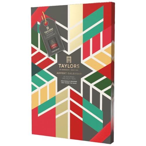 NEW Taylors of Harrogate Holiday Tea Advent Calendar 2025 Gift Set – 24 Days, 48 Tea Bags – Countdown to Christmas with Premium British Teas