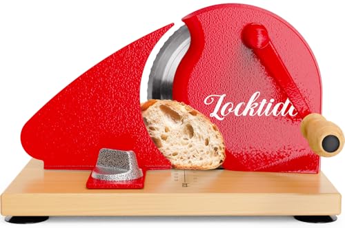 Manual Bread Slicer for Homemade Sourdough Bread, Hand Crank Bread Slicer With Scale Line, Suction Cup and Protective Cover, Adjustable Thickness