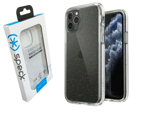 Speck Products Presidio Perfect-Clear Glitter iPhone 11 PRO Case, Clear with Gold Glitter/Clear (136439-5636)