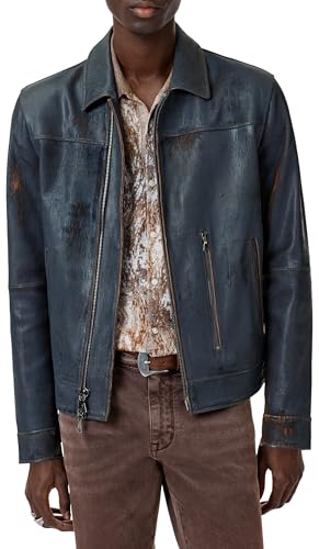 John Varvatos Otis Moto Jacket Lake Blue 50