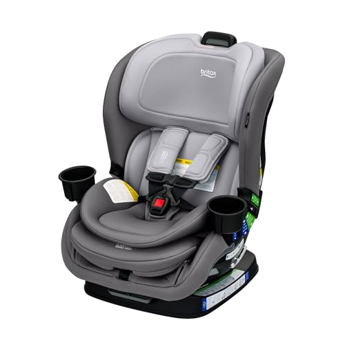 Britax Poplar Convertible Car Seat, 2-in-1 Car Seat Extended Rear Facing Up to 50 lbs, 17” Slim Car Seat Design with Fast & Easy ClickTight Installation, SafeWash Fabrics — Glacier Graphite