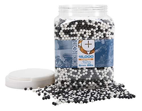 Elite Force Tactical Force Premium 6mm Airsoft BBs Ammo, 15,000 Count .12 Gram
