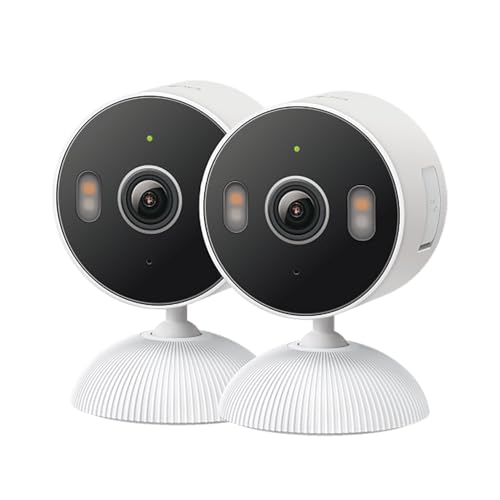 Tapo 2K Indoor/Outdoor Wired Security Camera - Works as a Baby Monitor & Pet Camera, Person/Motion/Baby Cry Detection, 2-Way Audio, Siren, Subscription-Free SD Storage or Optional Cloud, C113 (2-Pack)