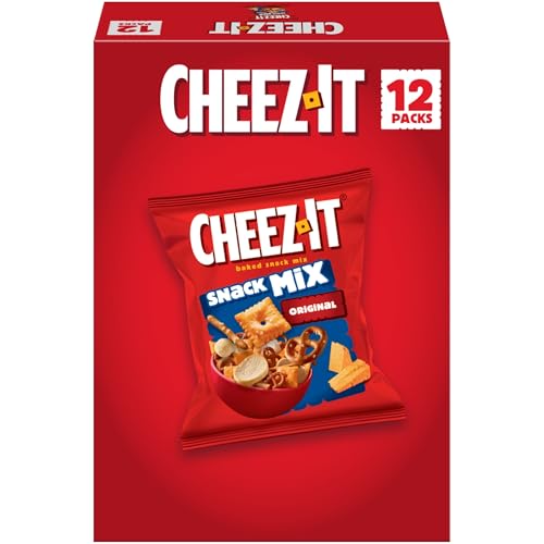 Cheez-It Snack Mix, Office and Kids Snacks, Classic, 9oz Box (12 Packs)