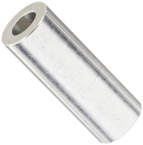Small Parts 371610RSA Round Spacer, Aluminum, Plain Finish, #10 Screw Size, 3/8" OD, 0.192" ID, 1" Length (Pack of 10)