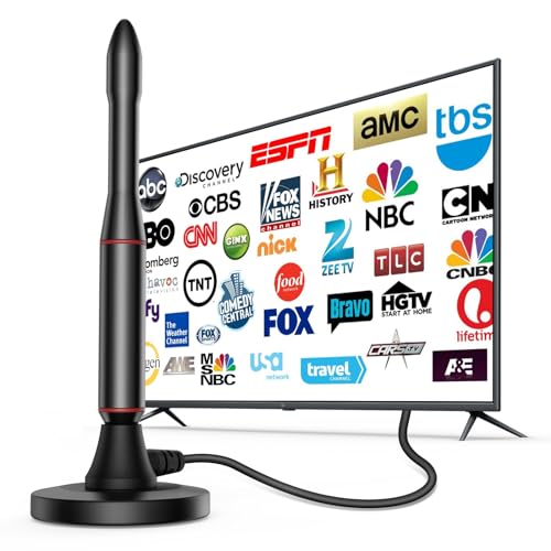 TV Antenna Indoor,650+ Miles Long Range Digital Antenna Indoor for All TV,Antenna for Smart TV for Local Channels,Supports 4K, 1080p