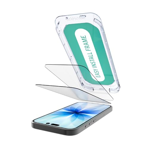 Smartish® iPhone Air Screen Protector - 2-Pack Tempered Glass Screen Protectors - Tuff Sheet - 9H Easy Install Frame [Scratch Resistant] Case-Friendly- Dynamic Island for Apple iPhone Air